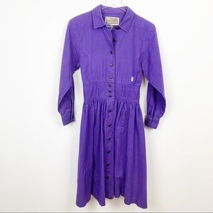 Gitano | Vintage 80s 90s Purple Denim Midi Dress